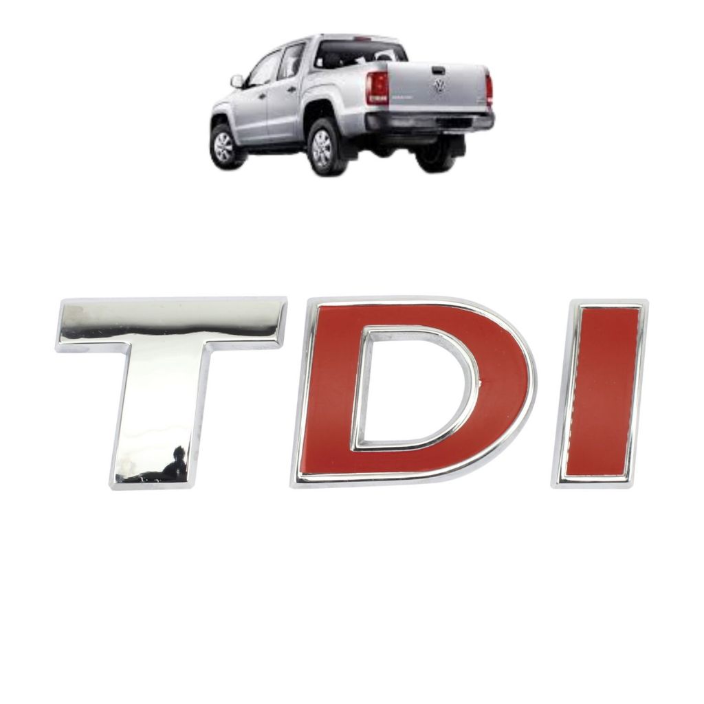 Emblema Letreiro TDI Amarok 2012 a 2025 Cromado ou Preto