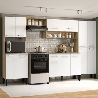 Cozinha Completa Arizona Plus com Armário e Balcão Carraro em Oferta na Shopee