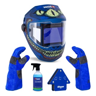Máscara De Solda Spectra 360 Boxer + Kit Soldador Completo Azul Espectros em Oferta na Shopee