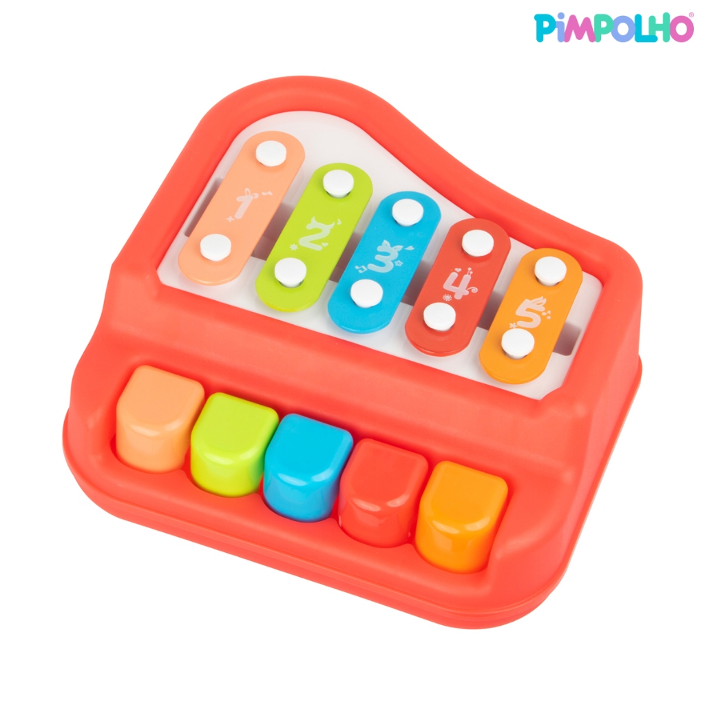 Mini Piano Xilofone Unissex Pimpolho Vermelho em Oferta na Shopee