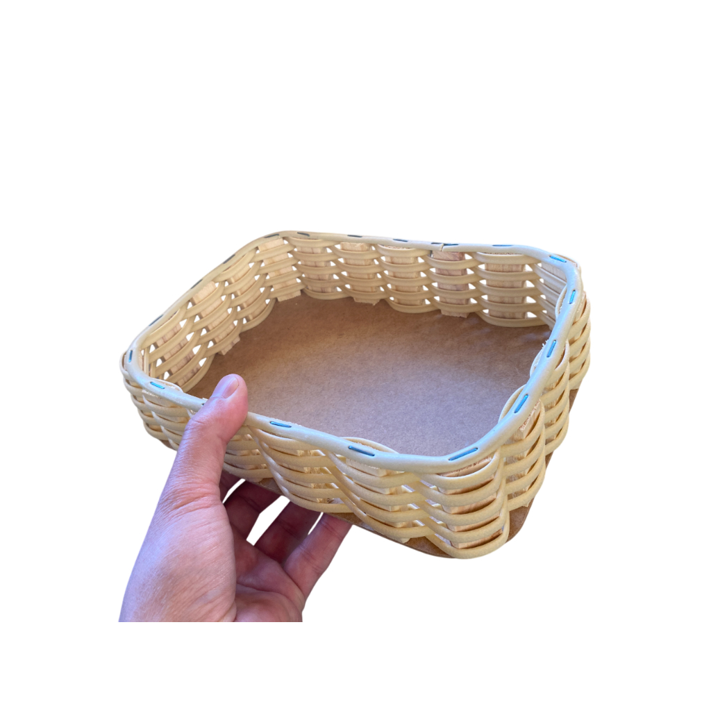 Kit 2 a 10 Cestos Retangulares M 24x17cm em Fita Sintética para Decoração e Presentes