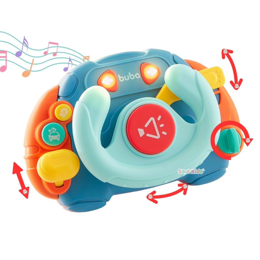 Volante de Brinquedo com Som e Luz Brinquedo para Menino Bebê Presente 1 Ano Brinquedo Musical