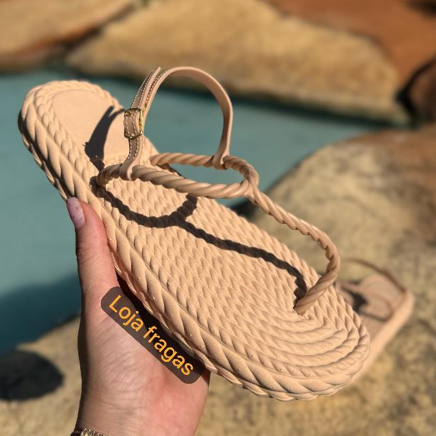 Chinelo papete trançado Nuvem Feminino sandália EVA 3 Tranças Plataforma Ortopédico Macio Confortável