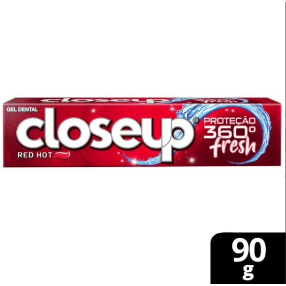 Gel Dental Closeup Proteção 360° Fresh Red Hot 90g em Oferta na Shopee