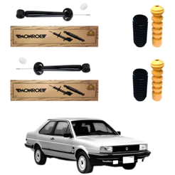 PAR AMORTECEDOR TRASEIRO SANTANA 85 A 96 ORIGINAL MONROE + KITS
