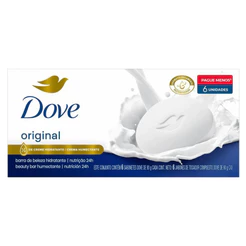 Kit Sabonete Dove Original em Barra 6 Unidades 90g Cada