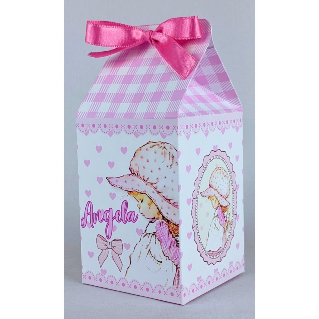 Kit 10 a 50 Caixinhas Menina Papel de Carta Milk Personalizado Papel Offset 180g Com Lacinhos Para Presentear
