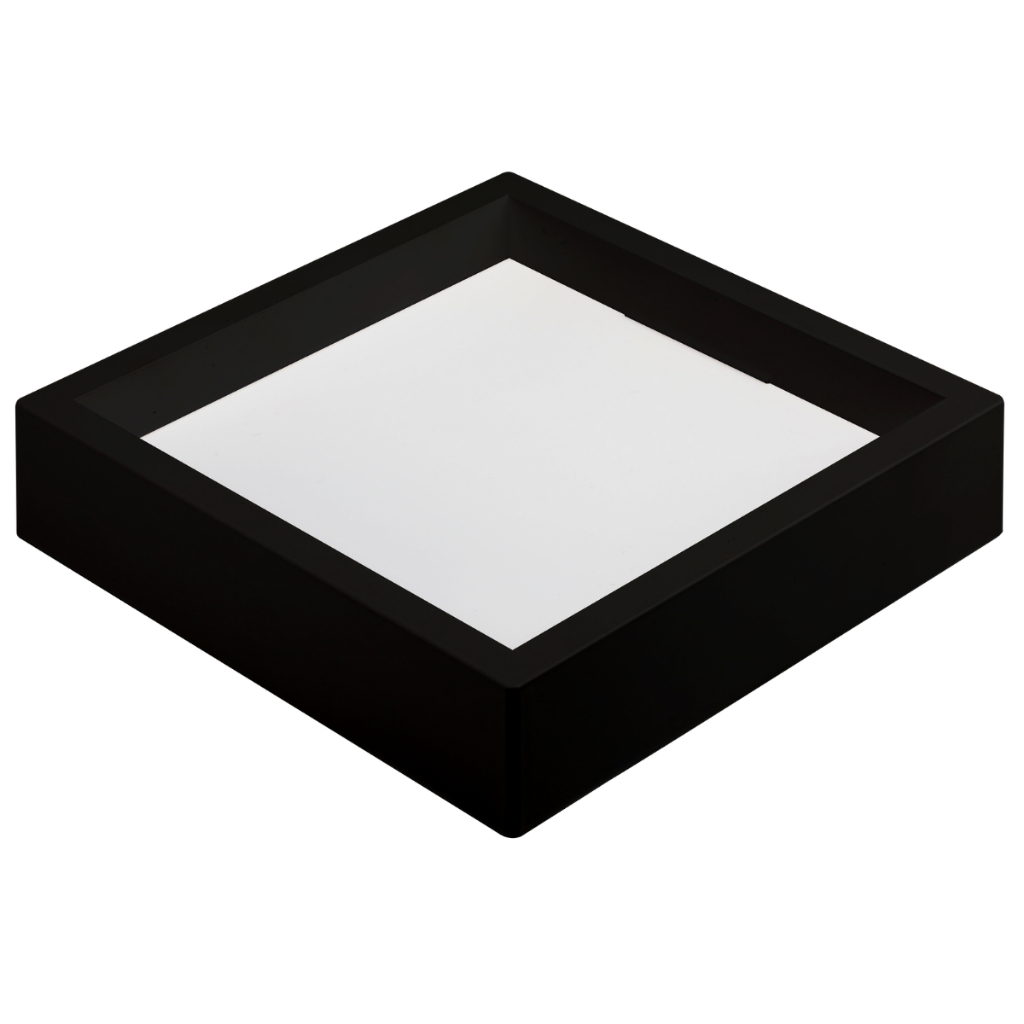 Painel LED Recuado 18W Sobrepor Quadrado 3000K 1200lm Bivolt Slim Instalação Fácil Sala e Cozinha