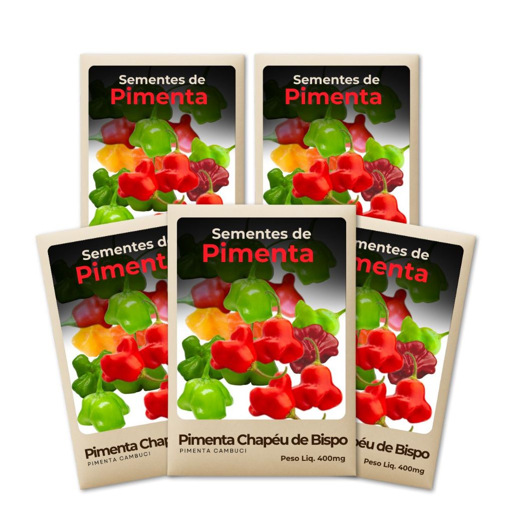 Semente Pimenta Cambuci 100% pura ideal para horta urbana - Kit 5un