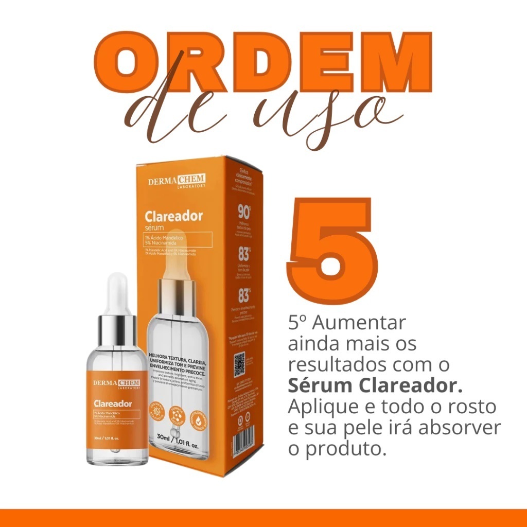 Kit Skin Care Clareador Facial Completo Vitamina C para Manchas, Melasma e Anti-idade — foto 4