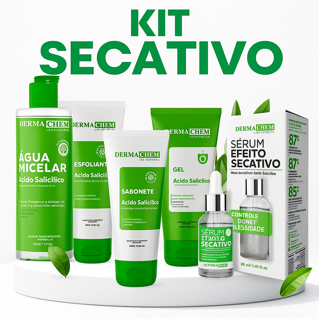 Kit Skincare Limpeza de Peles Oleosas Salicílico Anti Acne Dermachem Controle Oleosidade em Oferta na Shopee