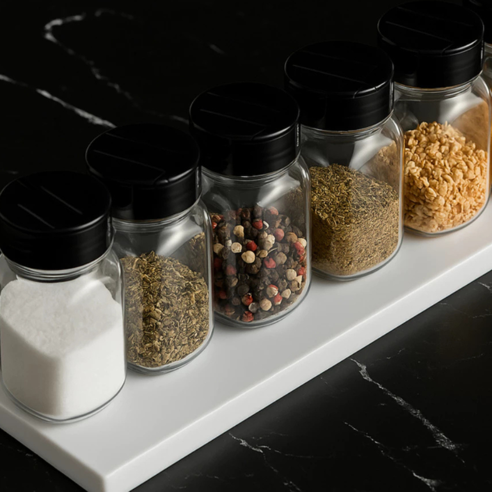 Kit Potes Tempero 200ml Reforçado + Adesivos Tempero | Envio Imediato