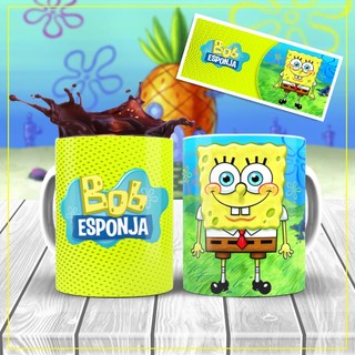 Caneca de Porcelana Personaliza Bob Esponja