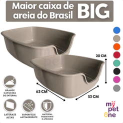 Kit 2 Caixa de Areia para Gatos Funda Big Alvorada Pet