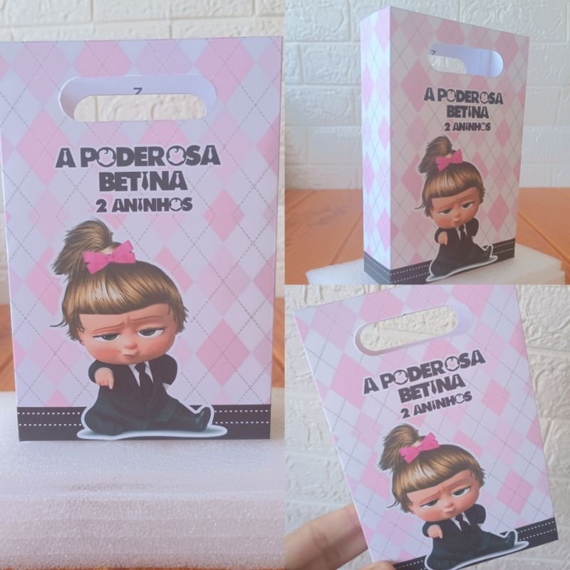 PEGUE E MONTE - Sacolinha PP Personalizada A Poderosa Chefinha para aniversário/ Decoração, Lembrancinha/Festa