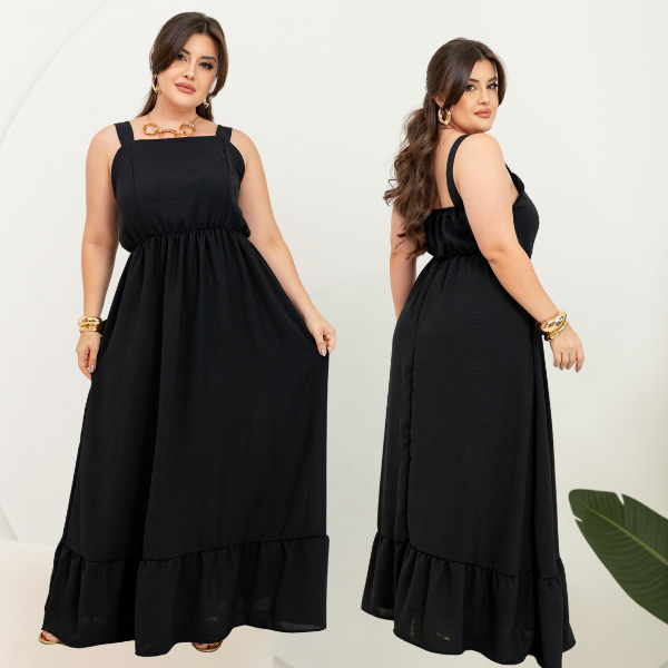 Vestido Plus Size Confortável Liso Soltinho Moda Verão Alcinha em Oferta na Shopee