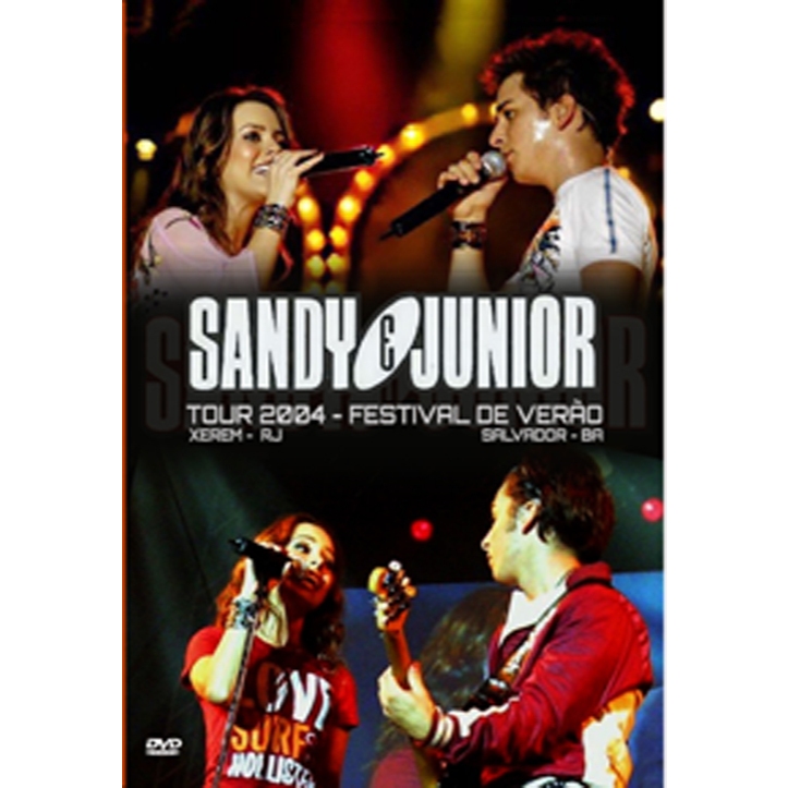 DVD Sandy e Junior 2x1 Tour 2004 Festival de Verão de Salvador e Ao Vivo em Xerem RJ Pocket 2 em 1