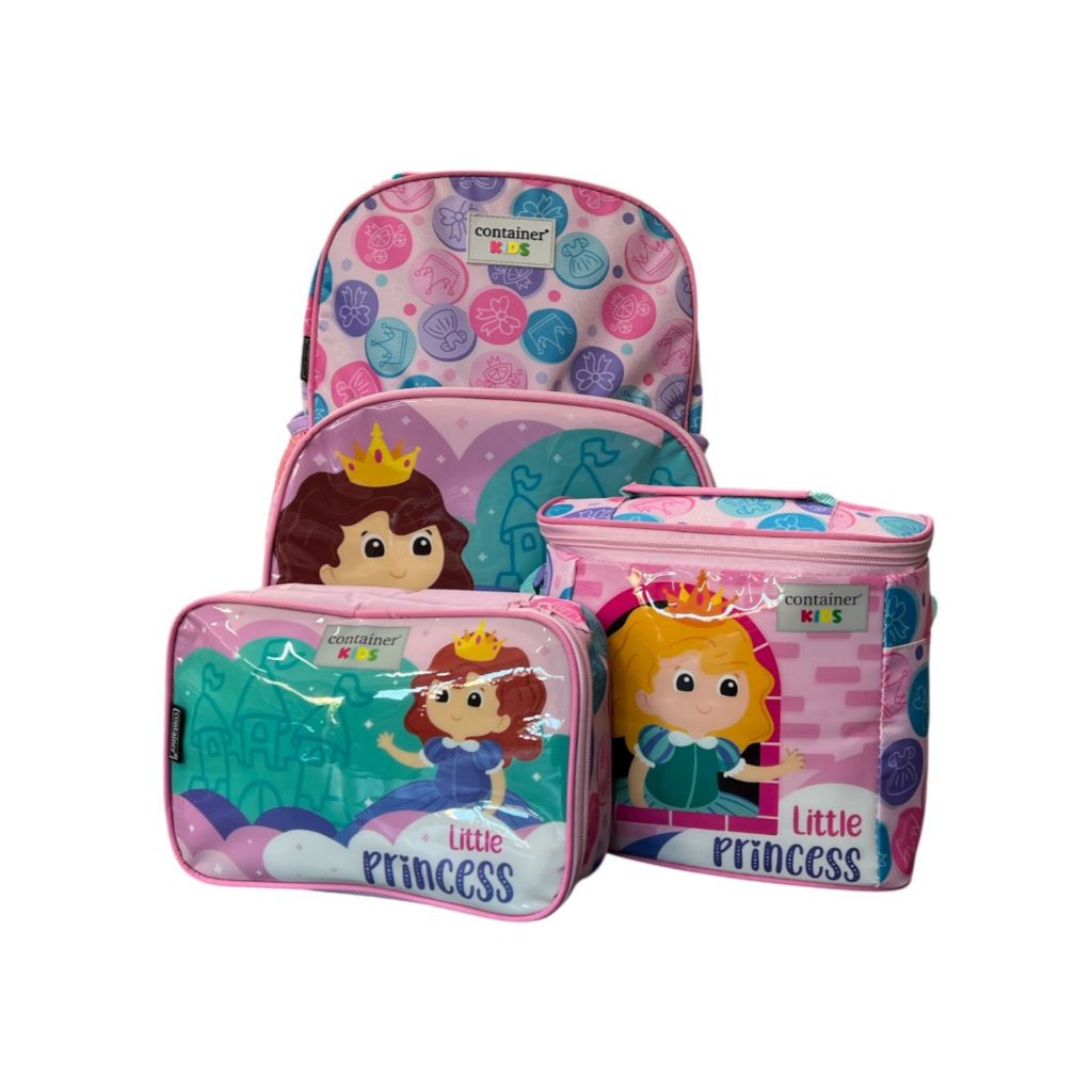 Kit Mochila De Rodinhas Infantil Rosa De princesa