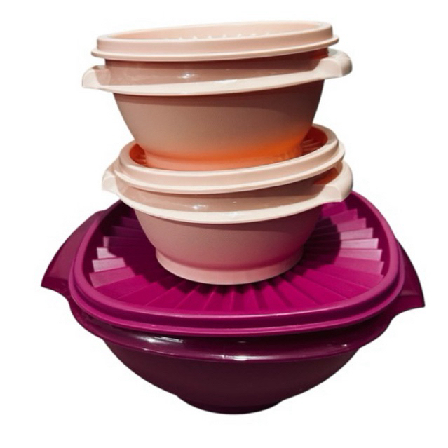 Kit Tigela sensação 3 peças Tupperware cores sortidas