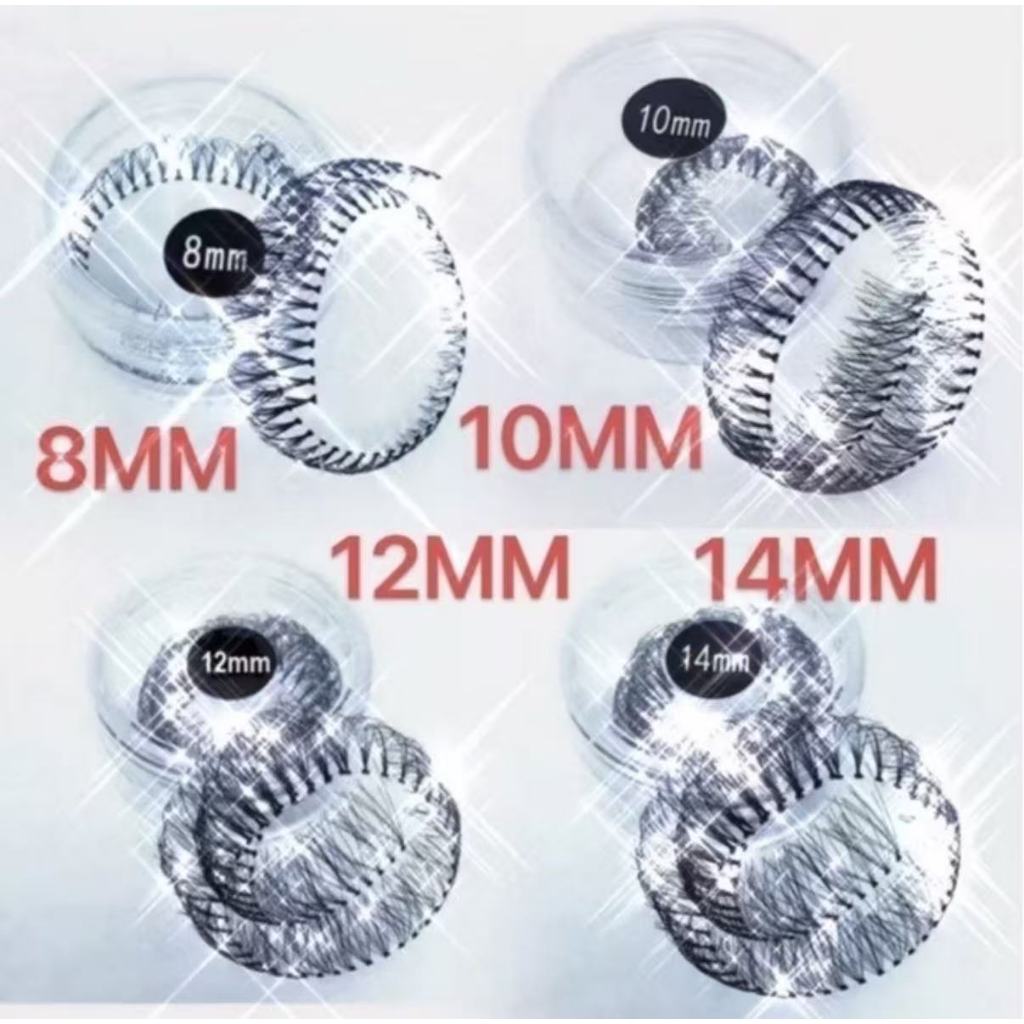 Novidade Baratinha Kit Com 12 peças Cílios Em Tufo Potinho Tufinhos Para Alongamento 8mm, 10mm, 12mm, 14mm em Oferta na Shopee