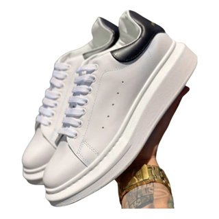 Sapatenis Casual Sneaker Chunky Branco Leve e Confortável Sola Alta Costurado Liso em Oferta na Shopee