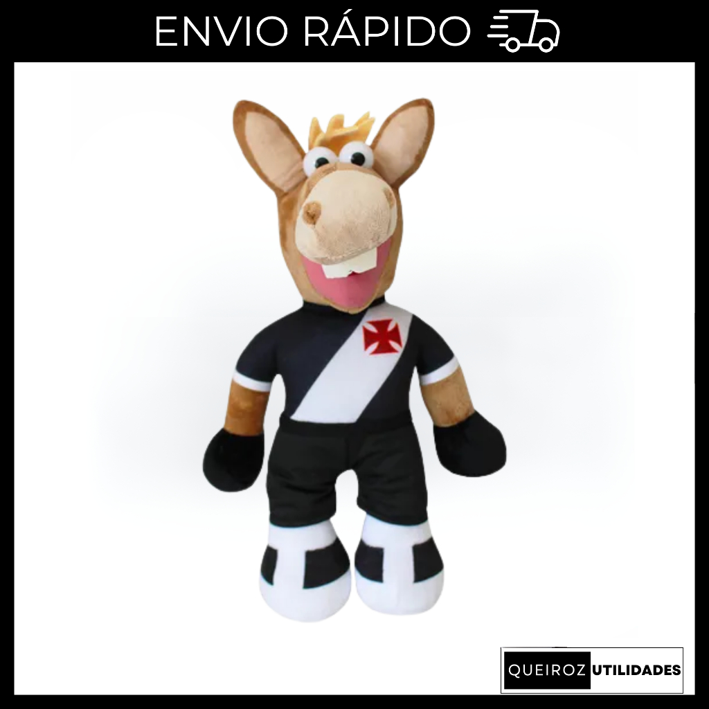 Pelúcia Cavalo Vascaíno com Uniforme Oficial - Vasco