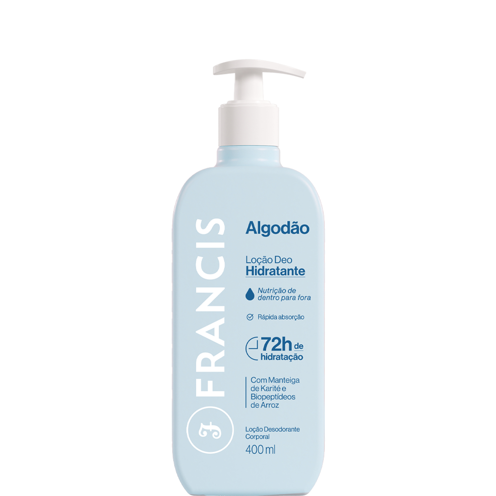 Loção Hidratante Francis Algodão 400ml em Oferta na Shopee