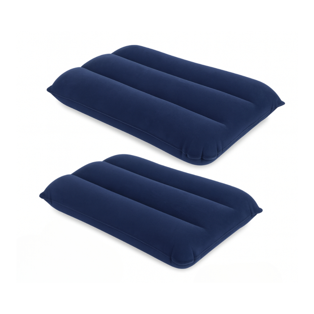 KIT 2 TRAVESSEIRO INFLÁVEL 53 X 37CM CAMPING VIAGEM COLCHÃO em Oferta na Shopee