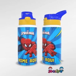 Garrafa Térmica Infantil Homem Aranha com Nome Personalizado