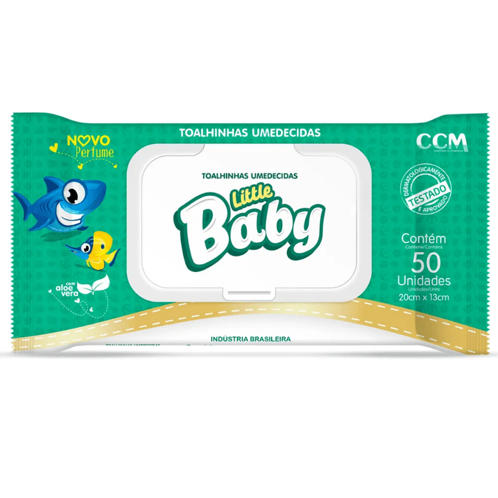 Toalhas Umedecidas Little Baby com 50 Unidades em Oferta na Shopee