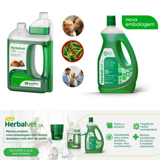Herbalvet Higienizador De Ambientes Ouro Fino 1 Litro Ação Bactericida em Oferta na Shopee