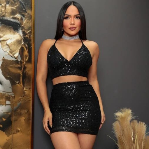 Saia Feminina Paetê com Forro Festa Brilho Balada Várias Cores em Oferta na Shopee