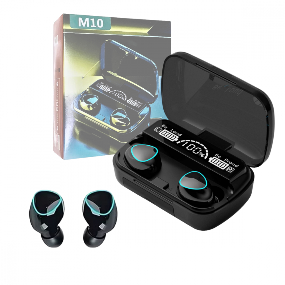 Fone de Ouvido Sem Fio Bluetooth M10 5.3 tws com Case de Carregamento