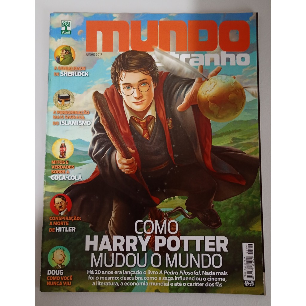 Revistas antigas, Mundo estranho. Harry potter, nazismo, vida após a morte.