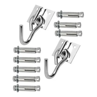Kit Gancho de Rede de Balanço Reforçado Aço com 8 Chumbadores Suporta até 250kg em Oferta na Shopee