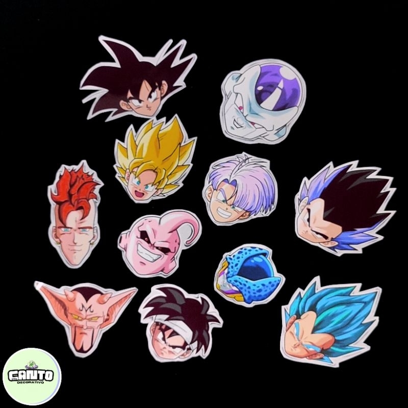 Kit 11 Adesivos Dragon Ball – Kit Stickers Colecionáveis Anime shelong dragon ball geek anime
