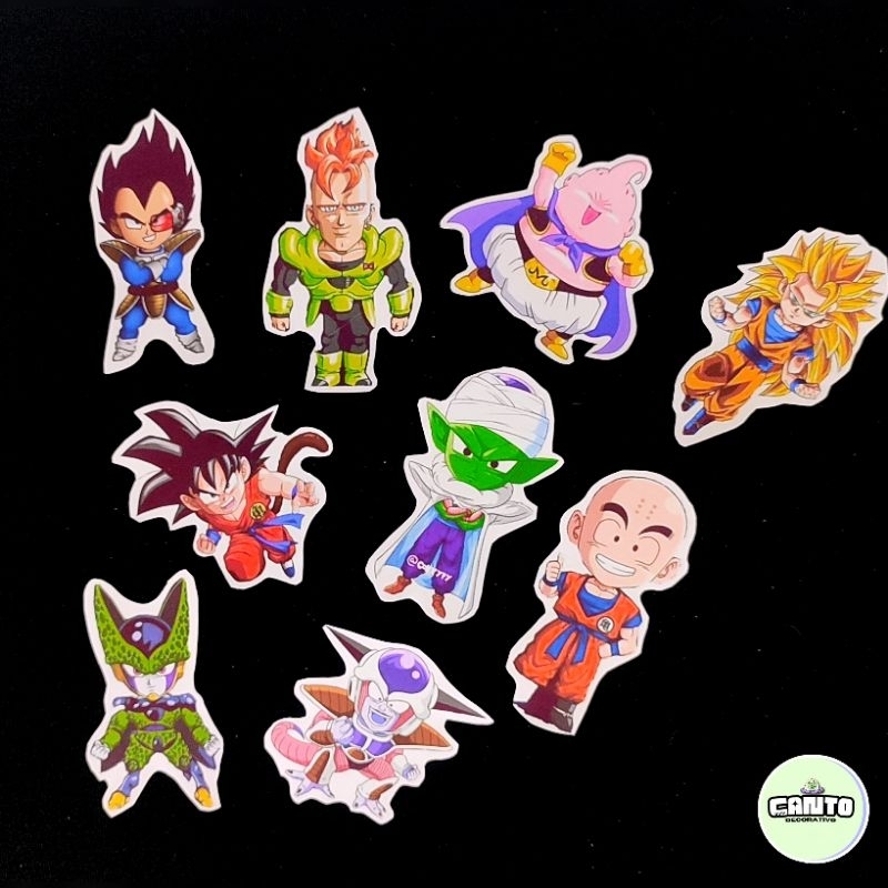 Kit de 9 Adesivos Dragon Ball Z – Stickers Anime para Decoração geek nerd anime