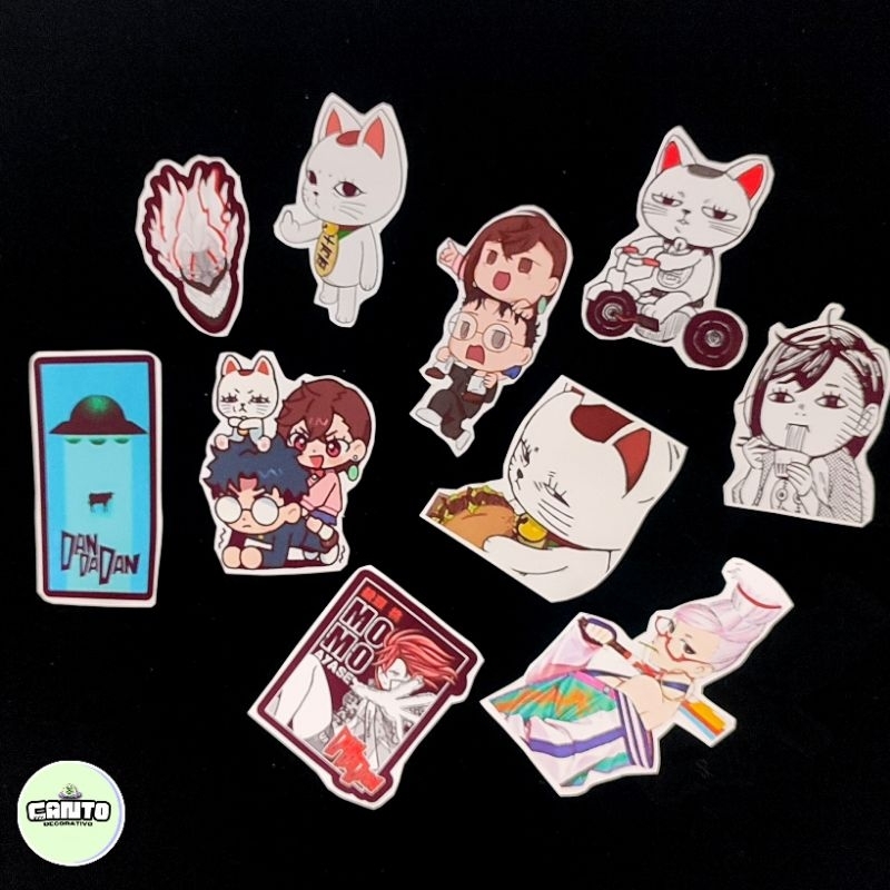 kit 10 Adesivos Anime Dan Da Dan – Stickers Exclusivos Colecionáveis geek anime