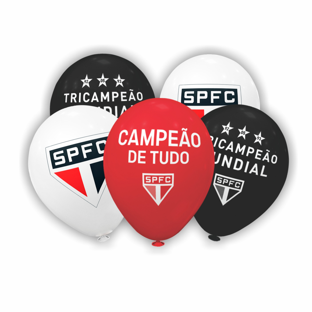 20 Balões São Paulo FC | Kit Festa Futebol Temático Tricolor Paulista Infantil e Adulto em Oferta na Shopee