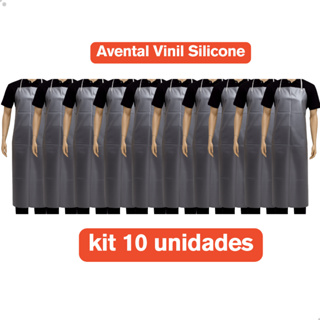 Kit 10 Avental Vinil Silicone Transparente Açougue Cozinha em Oferta na Shopee
