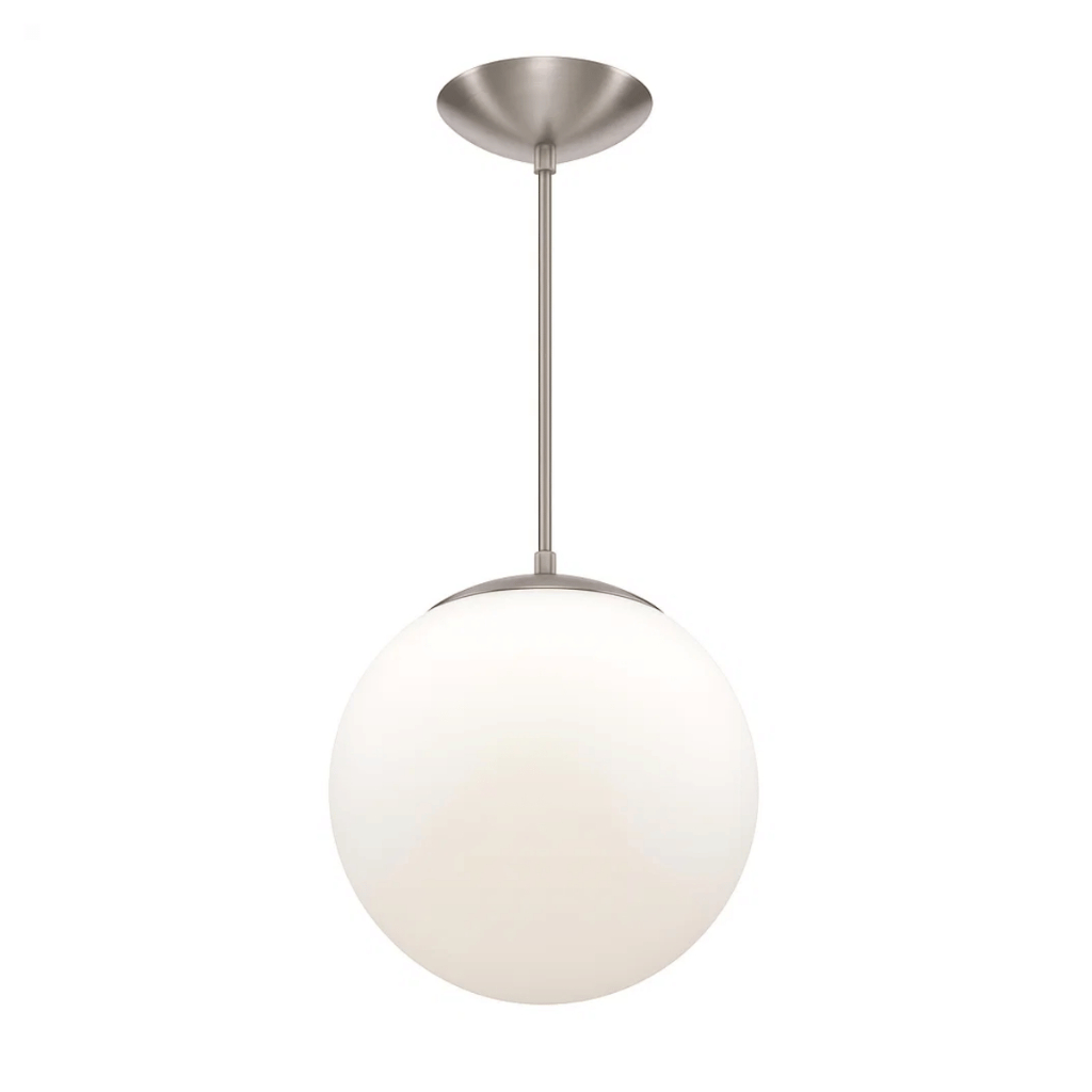 Pendente Lustre Globo De Vidro 25x25 Bola Vidro Leitoso