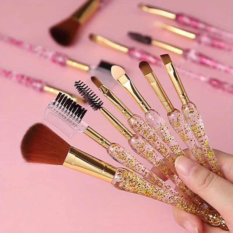 Kit 7 Pincéis para Maquiagem Pó Blush Contorno Profissional - Ultimas Unidades