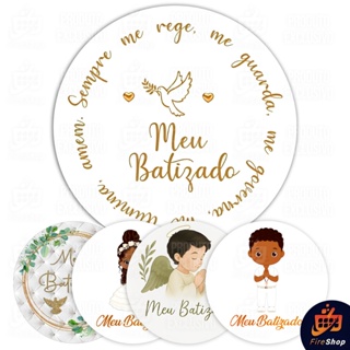 Capa Painel de festa 50x50 CM - MEU BATIZADO - DIVERSOS MODELOS- Tecido Sublimado C/ Elástico em Oferta na Shopee