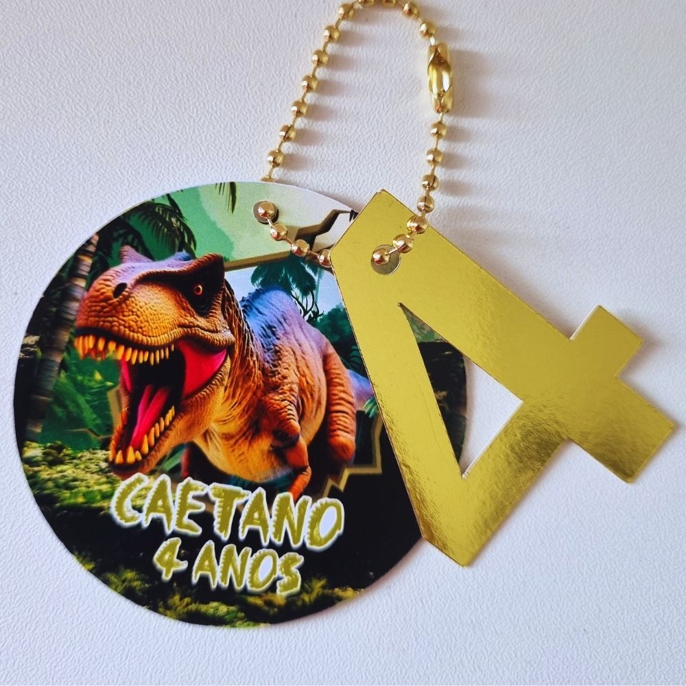 Tag personalizada Jurassic Park - Lembrancinha Dinossauro - Lembrancinha Jurassic Park