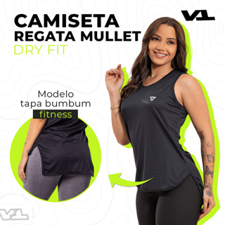 Regata Mullet Fitness Dry Fit Camiseta Academia Feminina Corrida em Oferta na Shopee