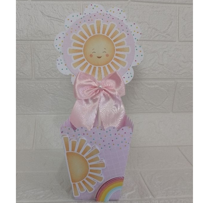 Centro de Mesa  Cachepot  primeira volta ao sol Rosa Personalizados - Lembrancinhas - Festa Infantil - Aniversário
