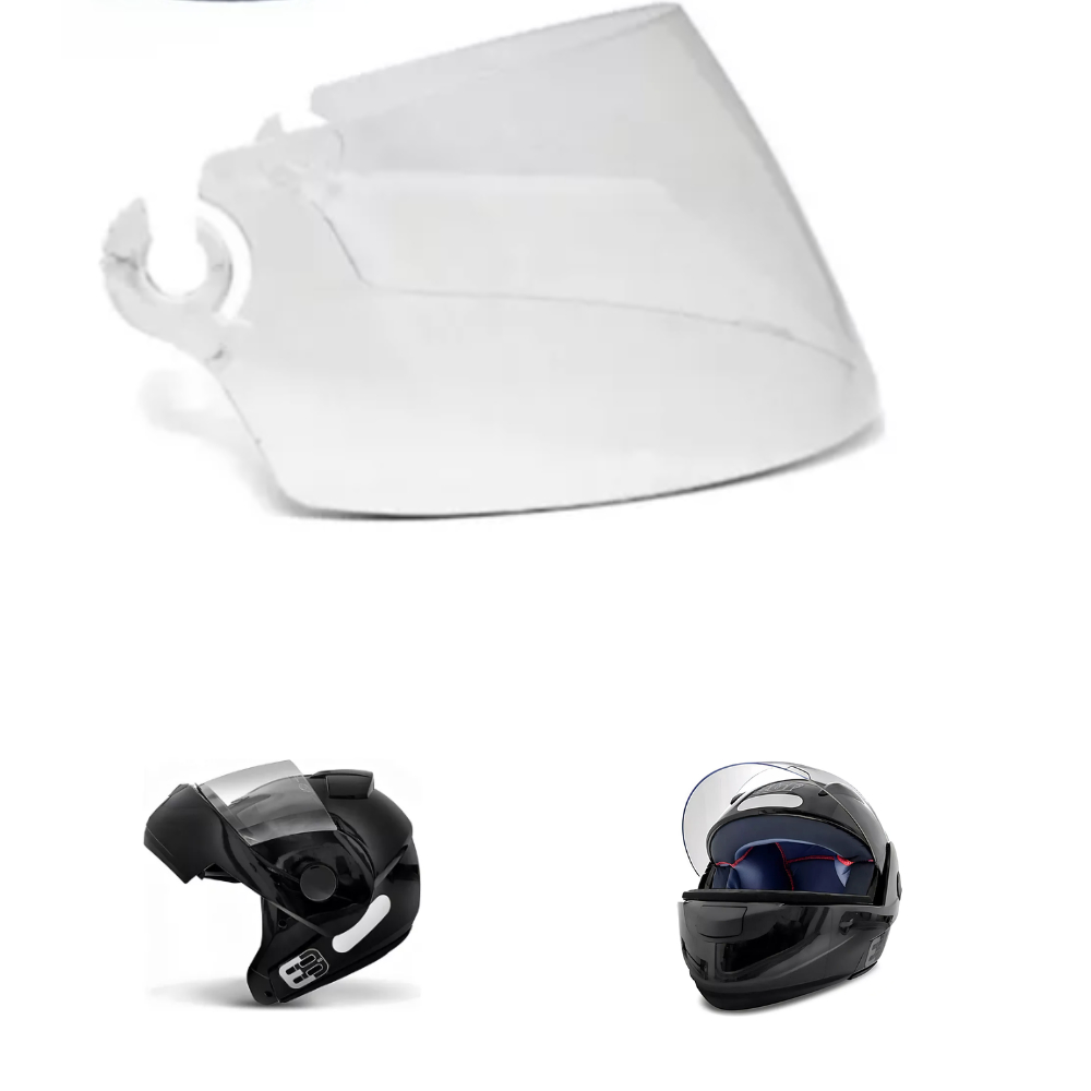 Viseira Capacete EBF E8 E 28 Robocop Articulado Cristal