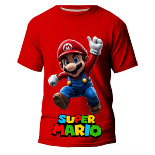Camiseta Infantil Super Mario Game Nintendo Jogo Juvenil Unissex 100% Algodão Leve Confortavel em Oferta na Shopee