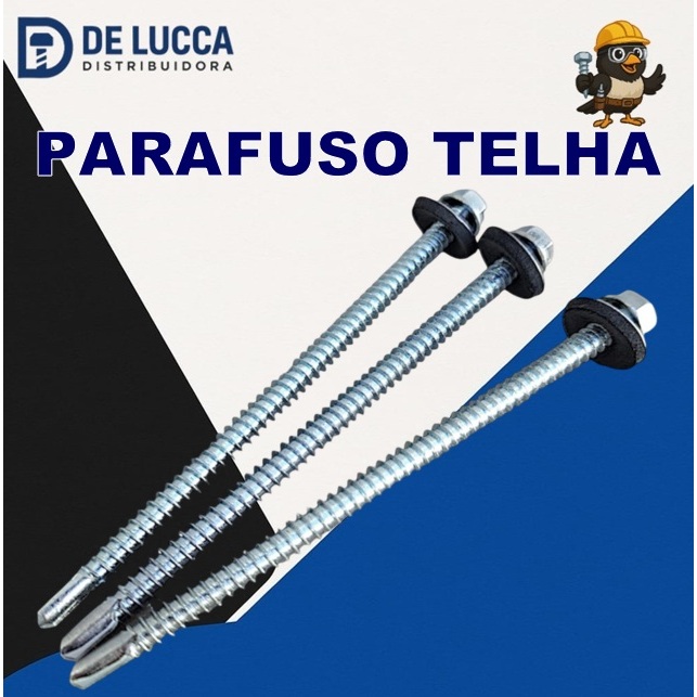 Parafuso Telha AutoBrocante com Vedação 12x3 (5,5x75mm) em Oferta na Shopee
