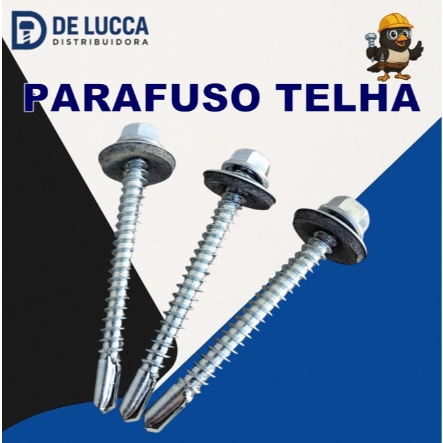Parafuso Telha AutoBrocante com Vedação 12x2 (5,5x50mm)